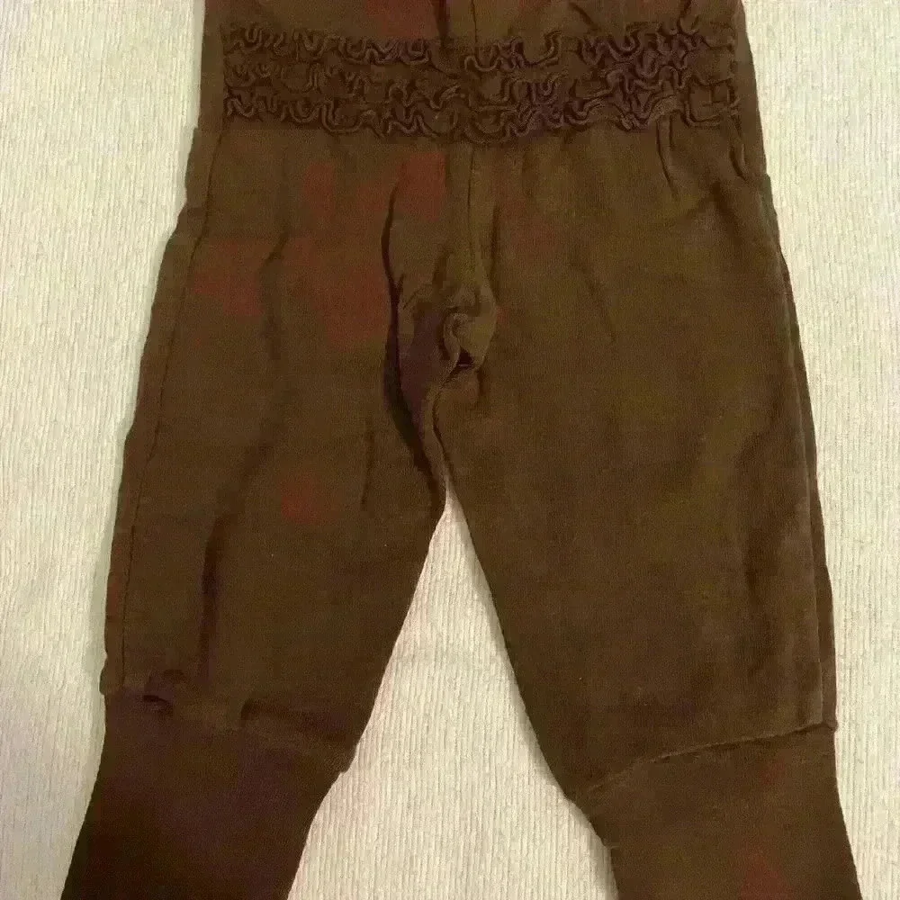 Carter's Pink Cardigan with ruffled button front, w/ Brown pants , 6 months